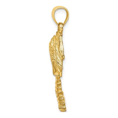 14K Yellow Gold Palm Tree Pendant – view 3