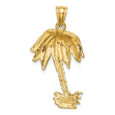 14K Yellow Gold Palm Tree Pendant – view 5