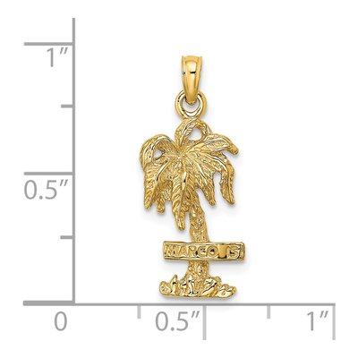 14K Yellow Gold Palm Tree Charm – view 4