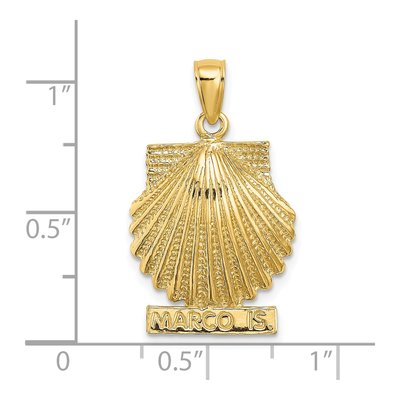 14K Yellow Gold Scallop Shell Pendant – view 4