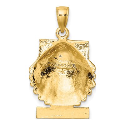 14K Yellow Gold Scallop Shell Pendant – view 5