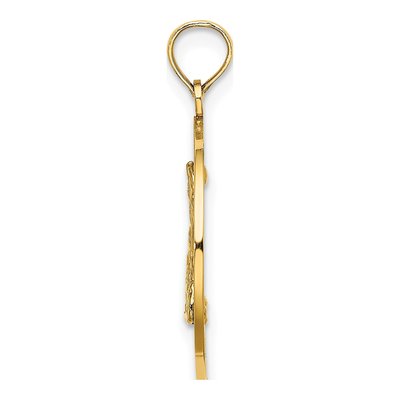 14K Yellow Gold Block Island RI Map Charm – view 3