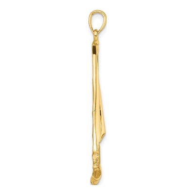 14K Yellow Gold Sailboat Pendant – view 3