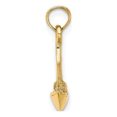 14K Yellow Gold 3D Tug Boat Pendant – view 3