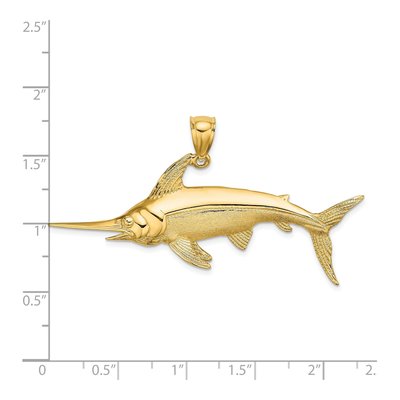 14K Yellow Gold Swordfish Pendant – view 4