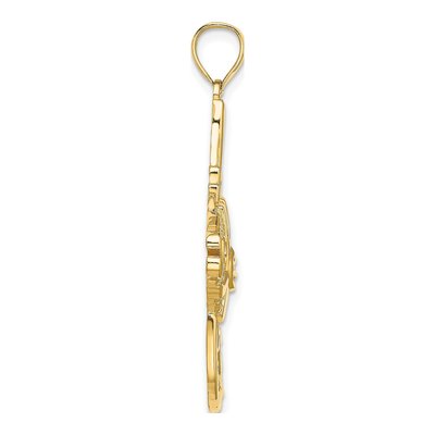 14K Yellow Gold Large Angelfish Pendant – view 3