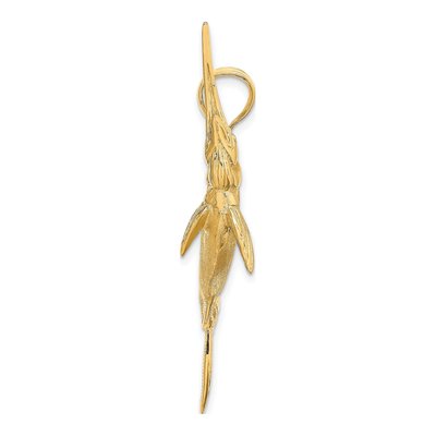 14K Yellow Gold 3-D Marlin Pendant – view 3
