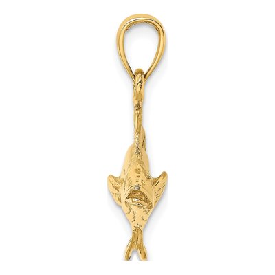 14K Yellow Gold 3-D Cobia Fish Pendant – view 3