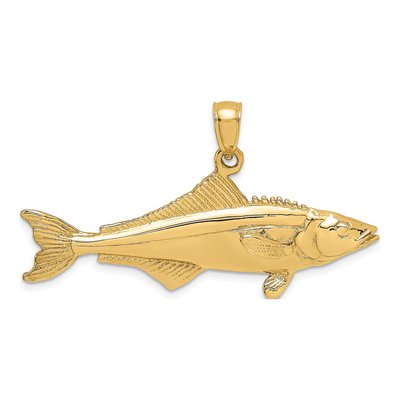 14K Yellow Gold 3-D Cobia Fish Pendant – view 5