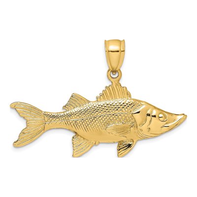 14K Yellow Gold 3-D Tarpon Fish Pendant – view 5