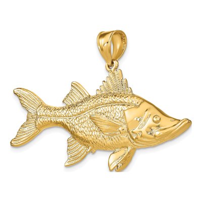 14K Yellow Gold 3-D Tarpon Fish Pendant – view 6