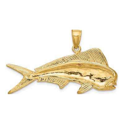 14K Yellow Gold Dorado Mahi-Mahi Pendant – view 5