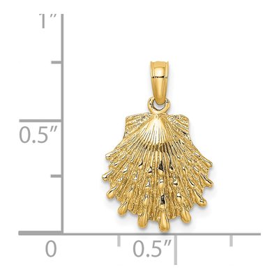 14K Yellow Gold Lion's Paw Shell Pendant – view 4