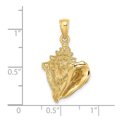 14K Yellow Gold Conch Shell Charm – view 4
