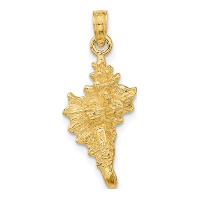 14K Yellow Gold 3-D Conch Shell Pendant – view 5