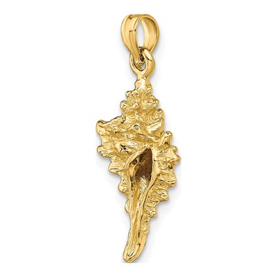 14K Yellow Gold 3-D Conch Shell Pendant – view 6