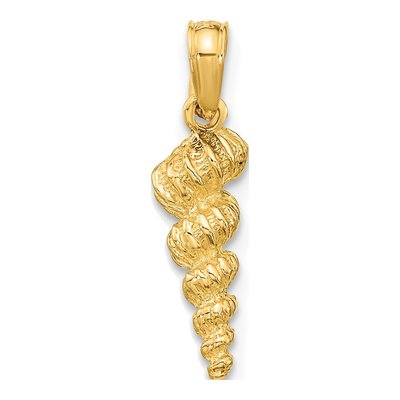 14K Yellow Gold Mini Wentletrap Shell Pendant – view 4