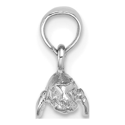 14K White Gold 3D Manatee Pendant – view 3