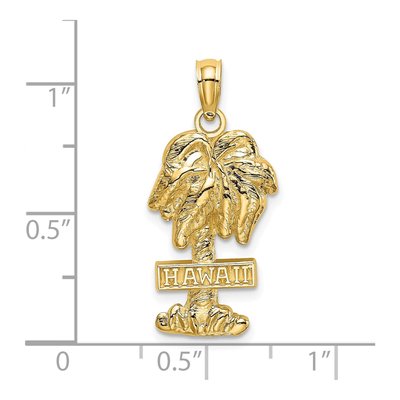 14K Yellow Gold Hawaii Palm Tree Charm – view 4