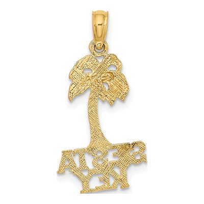 14K Yellow Gold Siesta Key Palm Tree Charm – view 5