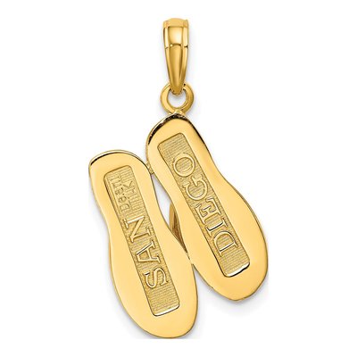 14K Yellow Gold San Diego Flip-Flop Charm – view 5