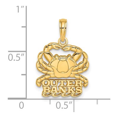 14K Yellow Gold Outer Banks Crab Charm – view 4