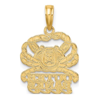 14K Yellow Gold Outer Banks Crab Charm – view 5