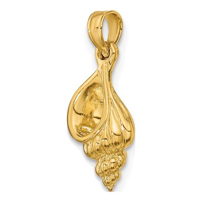 14K Yellow Gold 3D Mini Conch Shell Charm – view 6