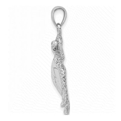 14K White Gold Sea Turtle Pendant – view 2