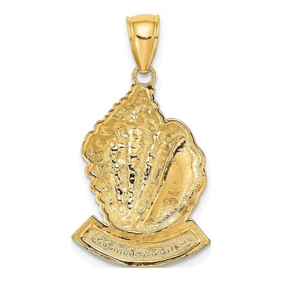 14K Yellow Gold Bahamas Conch Shell Charm – view 4