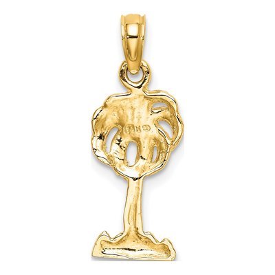 14K Yellow Gold Palm Tree Pendant – view 5