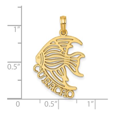 14K Yellow Gold Angelfish Pendant – view 4