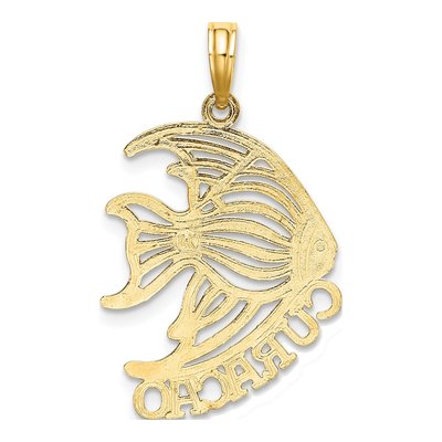 14K Yellow Gold Angelfish Pendant – view 5