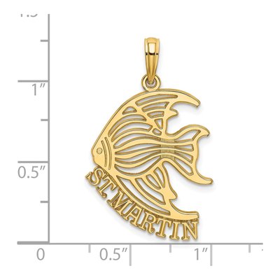 14K Yellow Gold St Martin Angelfish Charm – view 4