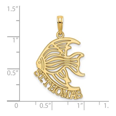 14K Yellow Gold Angelfish Charm – view 4