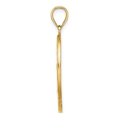 14K Yellow Gold Barbados Dolphin Sunset Charm – view 3