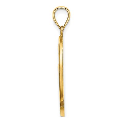 14K Yellow Gold Dolphin Sunset Pendant – view 3