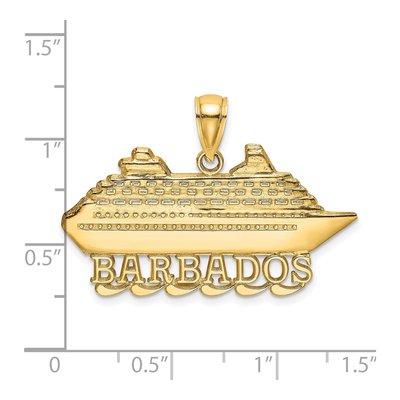 14K Yellow Gold Barbados Cruise Ship Charm – view 4