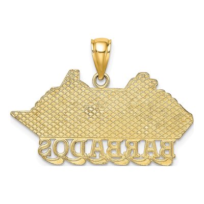 14K Yellow Gold Barbados Cruise Ship Charm – view 5