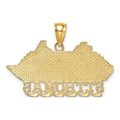 14K Yellow Gold St Thomas Cruise Ship Charm – view 5
