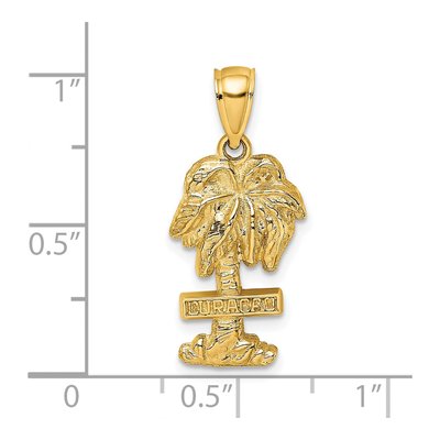 14K Yellow Gold Curacao Palm Tree Charm – view 4