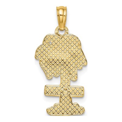 14K Yellow Gold St Martin Palm Tree Charm – view 5