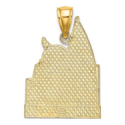14K Yellow Gold Sailboat Seagull Pendant – view 5