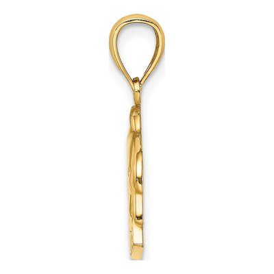 14K Yellow Gold Barbados Dolphin Pendant – view 3