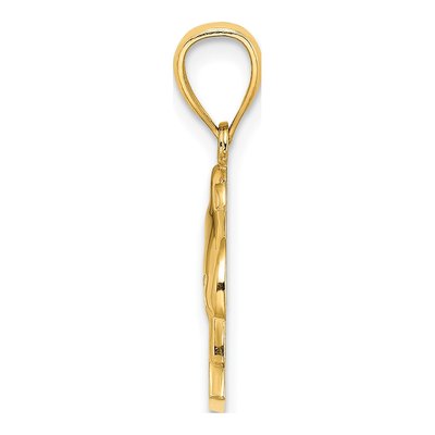 14K Yellow Gold Dolphin Charm – view 3