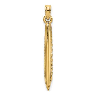 14K Yellow Gold 3D Cruise Ship Pendant – view 3