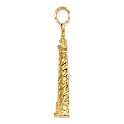 14K Yellow Gold Cape Hatteras Lighthouse Charm – view 3