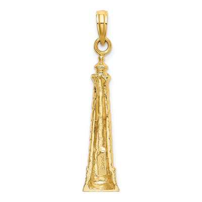 14K Yellow Gold Cape Hatteras Lighthouse Charm – view 5