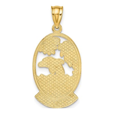 14K Yellow Gold St Martin Dolphin Sunset Charm – view 5