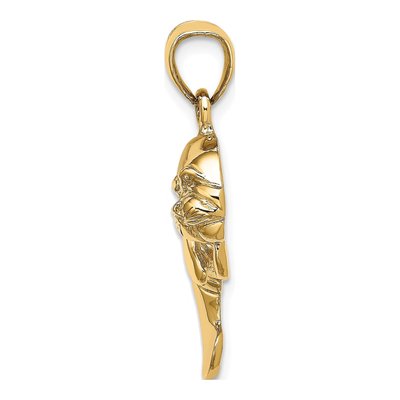 14K Yellow Gold 2-D Manatee Pendant – view 3